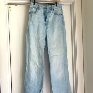 Zara high waisted wide leg full length jeans